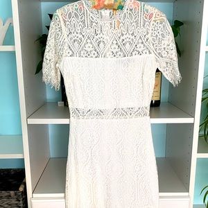 White lace cocktail dress